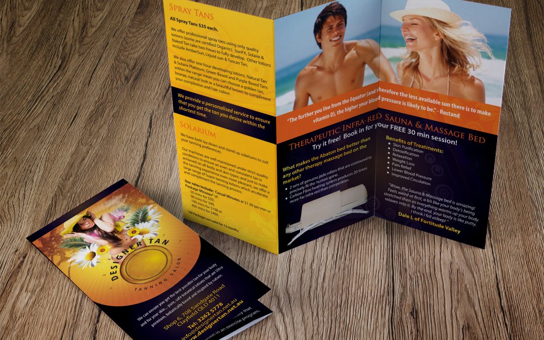 Designer Tan Tri-fold Brochure