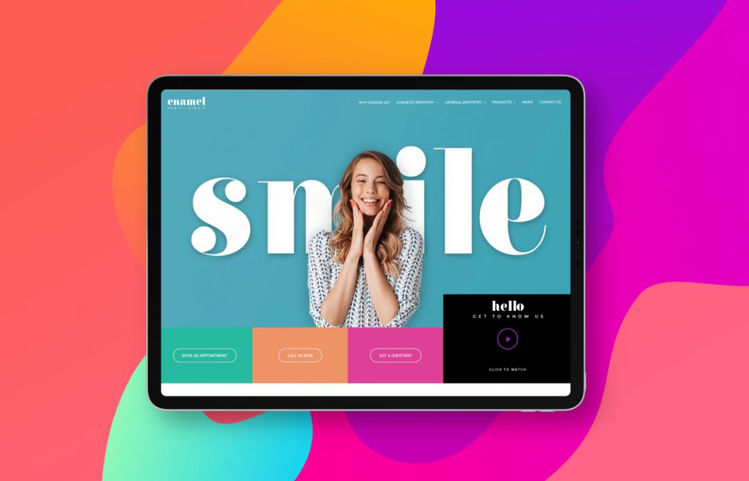 Dentist Website - Enamel Dental Studio iPad